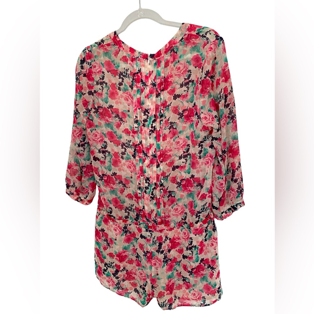 Joie Amara C Floral Print Silk Romper Size S - Picture 4 of 7